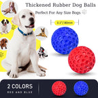 Cheodin rubber dog toy ball showing honeycomb texture