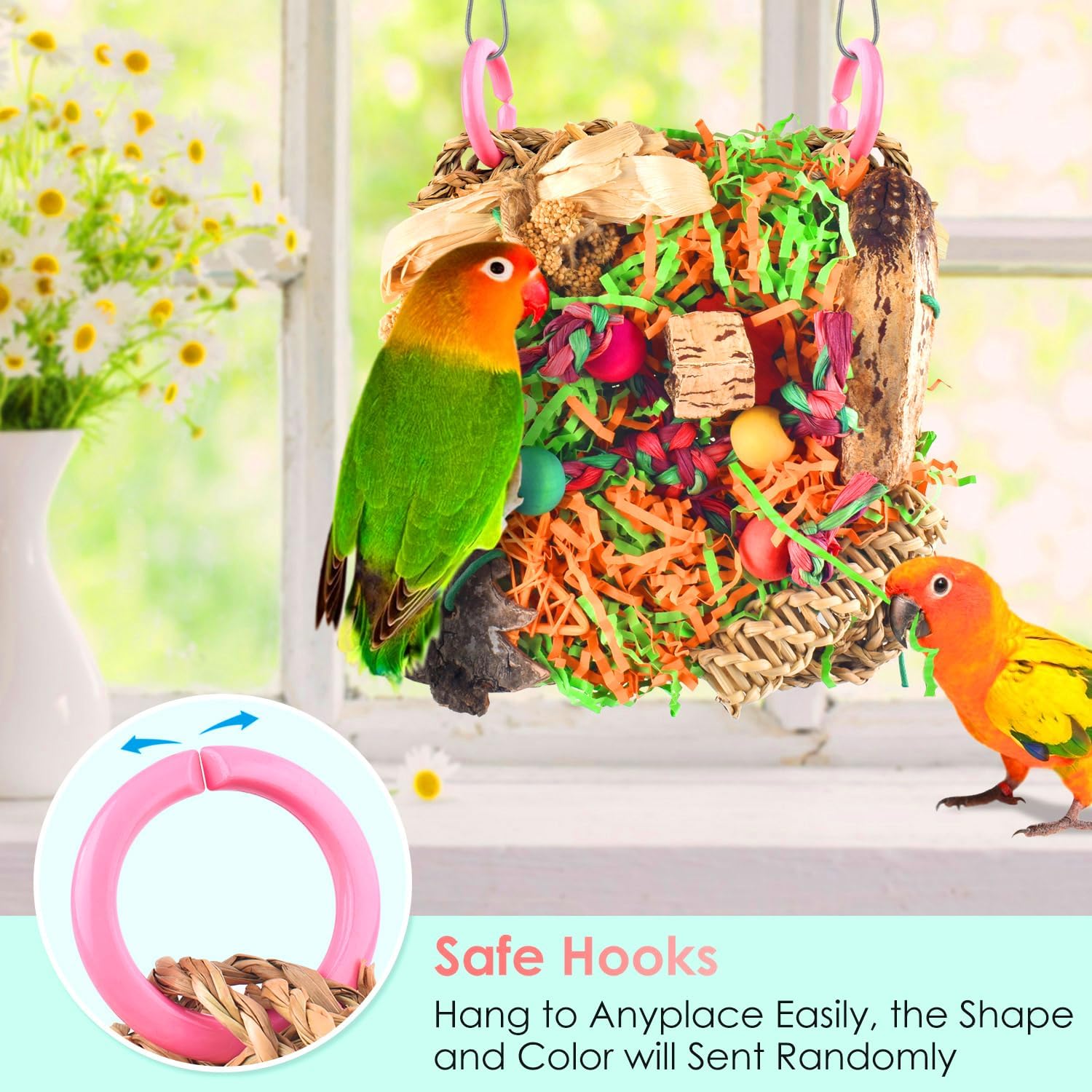 KATUMO small medium bird activity mat with two metal installation hooks