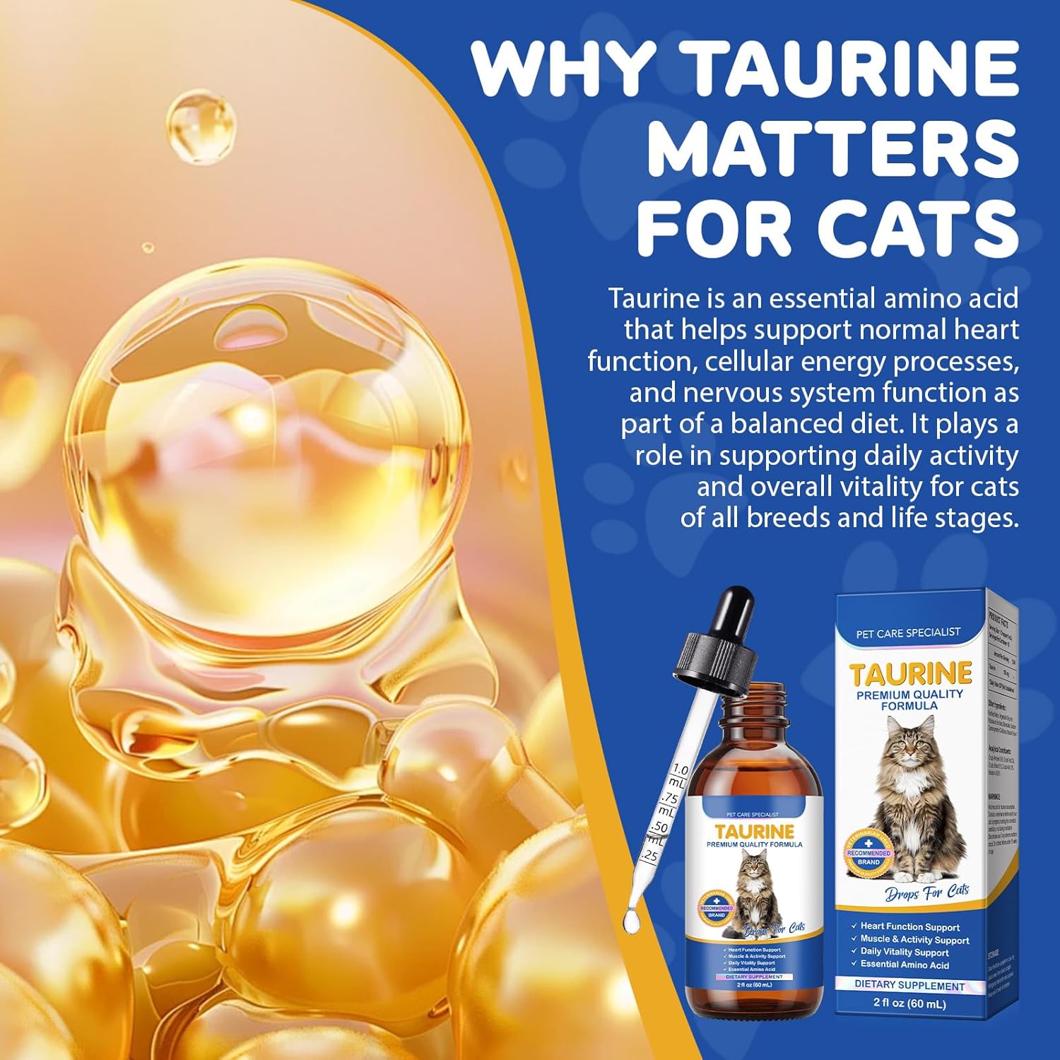 USA imported feline dietary supplement for immune and digestive support