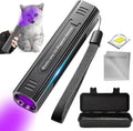 HUHKOUAE Wood's Lamp pet ringworm detector flashlight front view showing black lens filter.