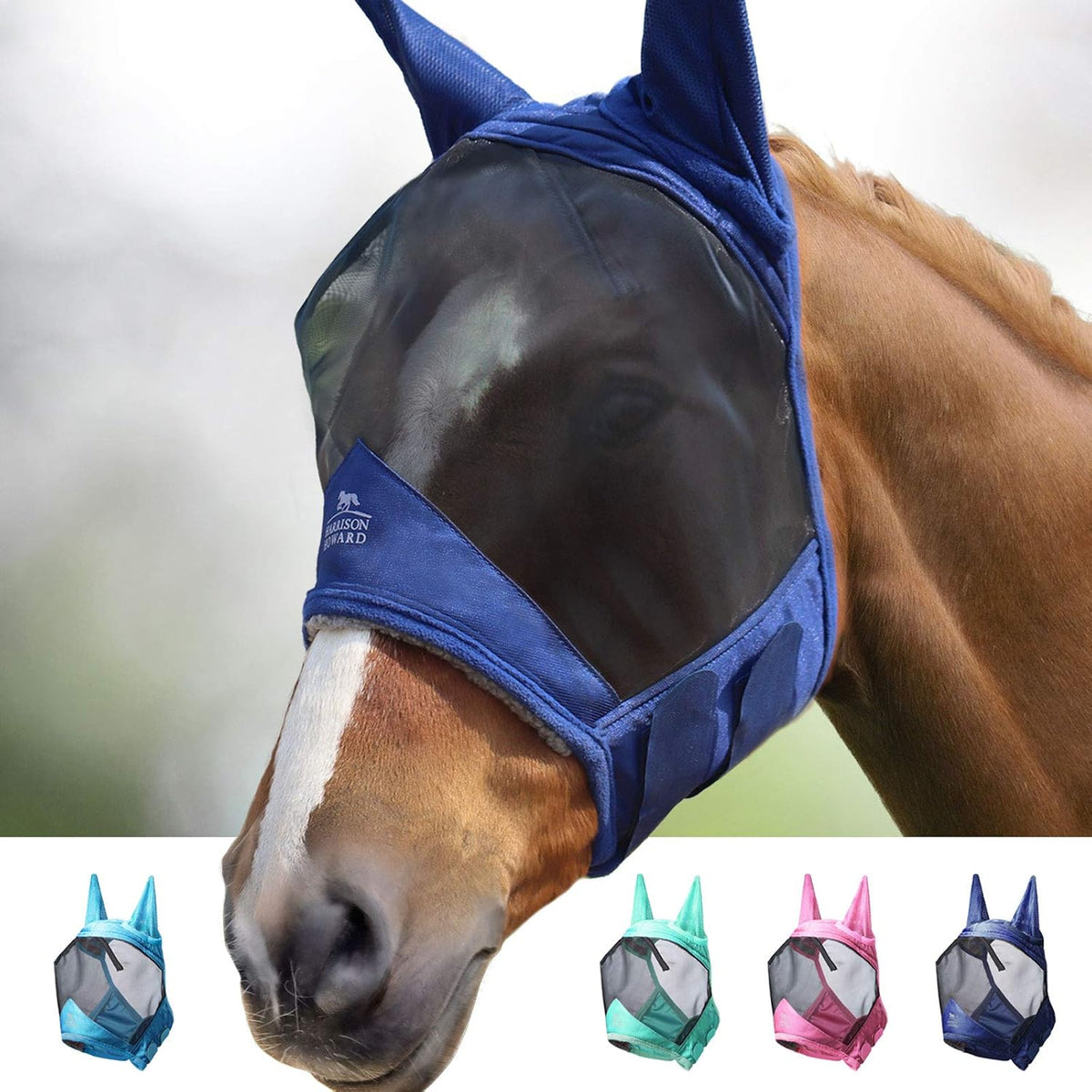 Harrison Howard CareMaster Pro Luminous Horse Fly Mask front view