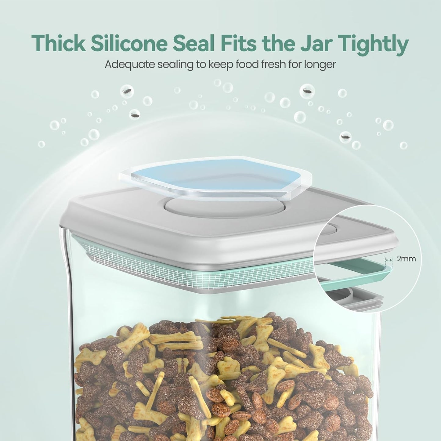 Fafaflyer stackable treat container in a pantry setting