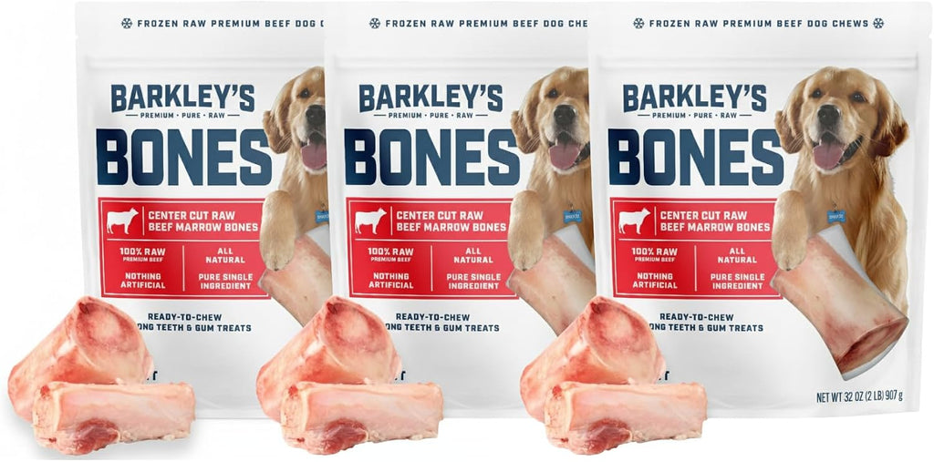 Barkley's Bag Beef Marrow Bones, Frozen Dog Treats, Single Ingredient Center Cut Beef Bone, Raw Natural Chew for Dogs, Dog Bones Long Lasting, for All Dog Breeds, Ages, & Sizes, 4 Count Bag (1 Pack) - Image 9