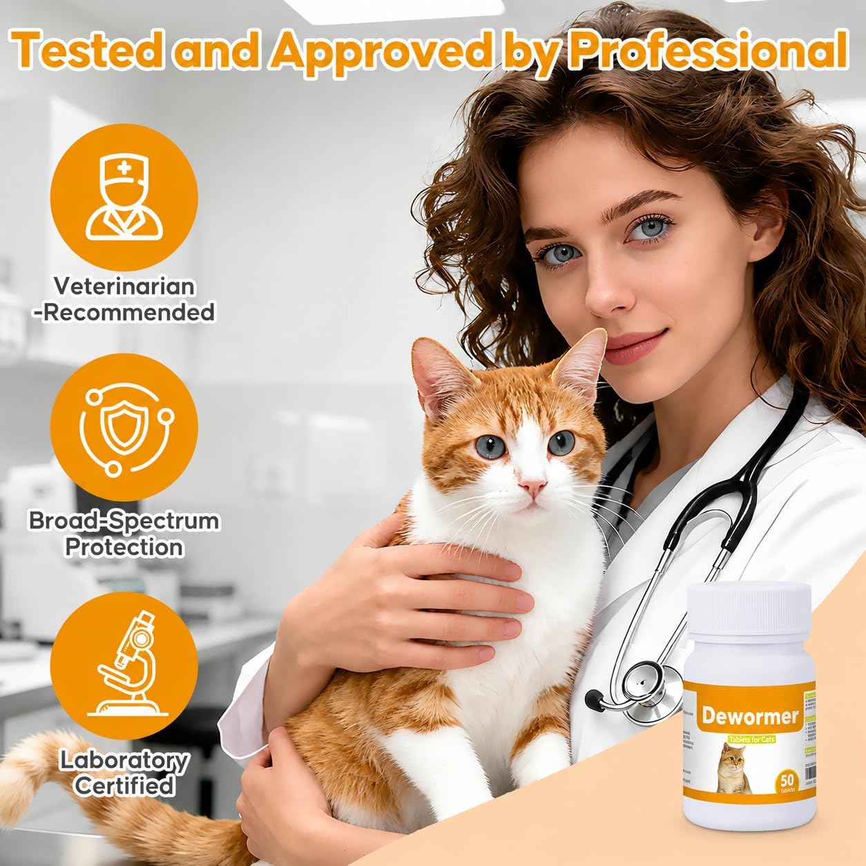 Broad spectrum multi worm treatment for adult cats and kittens