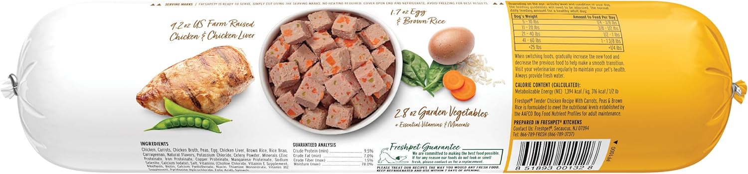 Freshpet refrigerated dog food slice and serve packaging