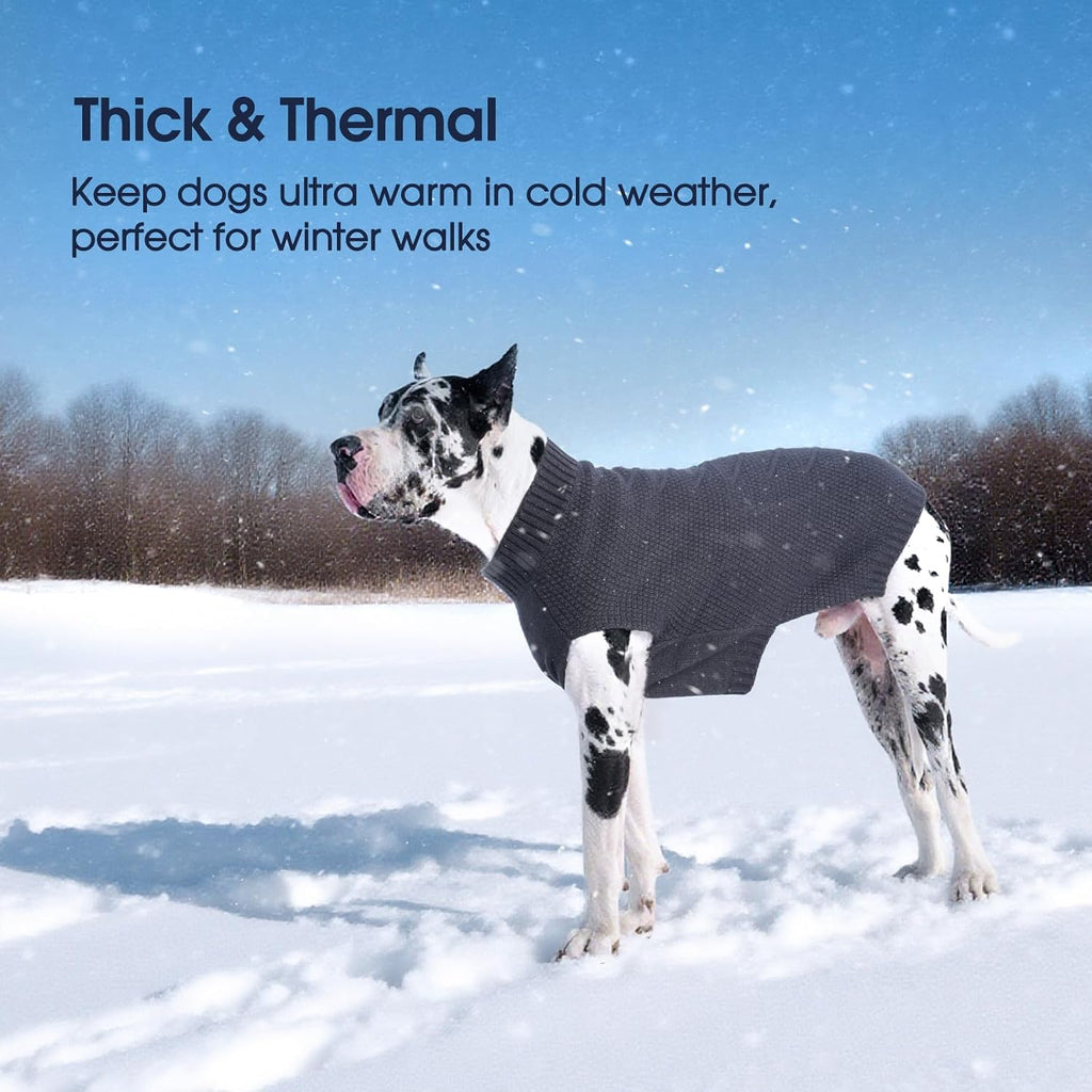 IECOii large dog jacquard pattern warm knitwear neck elasticity detail