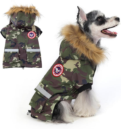 PINA Small Dog Coats - Waterproof, Warm Winter Jacket with Faux Fur Hood & Pocket - Image 13