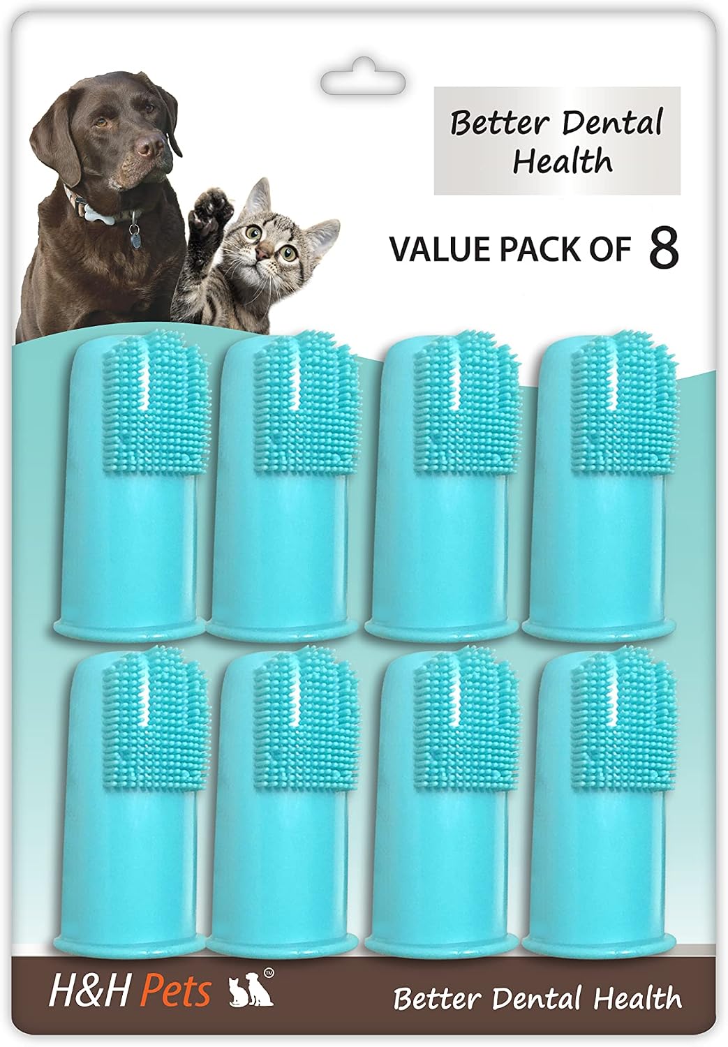 H&H Pets Dog Finger Toothbrushes - Professional Pet Finger Dental Brush Set for Dogs Puppies Cats, Soft Bristles, Size Small 4 Count-Silicon - Image 9