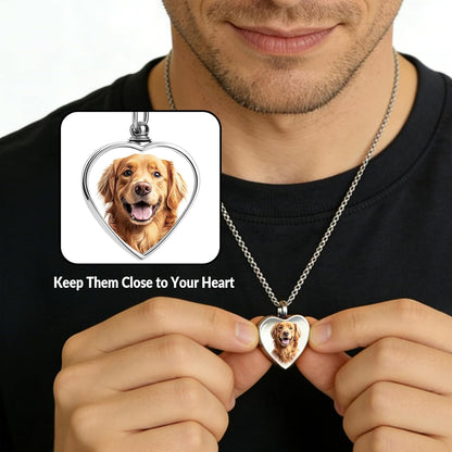 QYH memorial jewelry for dogs and cats ashes being filled using the transfer needle.
