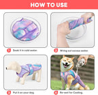 Kyeese dog cooler jacket side view with reflective strip