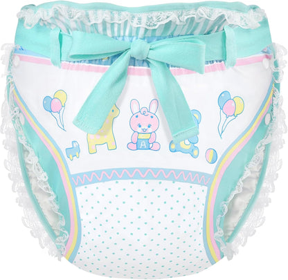 Littleforbig Silky Adult Ribbon Omutsu Diaper Wrap Baby Parade XL front view