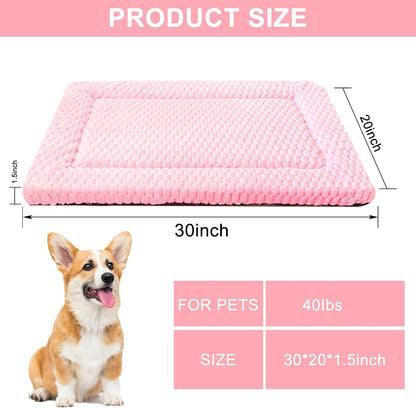 Zutbouc pink dog mat showing 1.5 inch thickness
