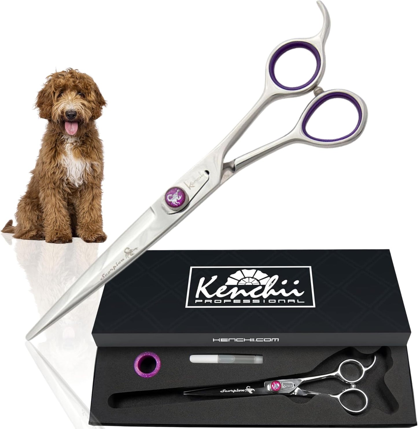 Authentic USA imported Kenchii Scorpion heavy duty pet grooming tool for professional animal stylists.