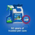 Back view of Adams pet flea and tick collar packaging