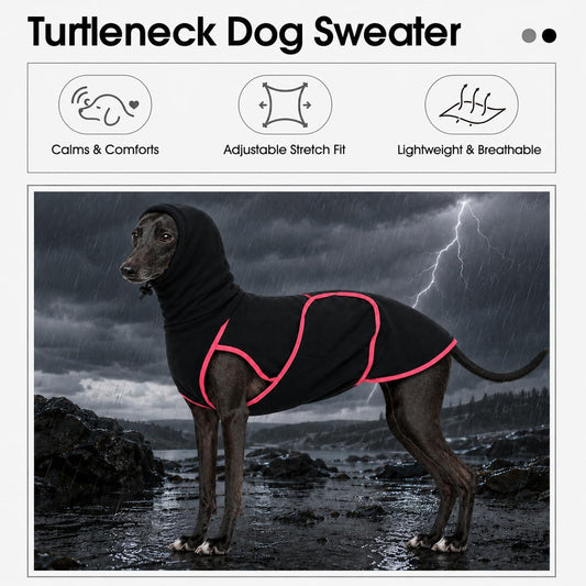 Adnikia dog calming vest side view highlighting the adjustable belly straps for secure compression.