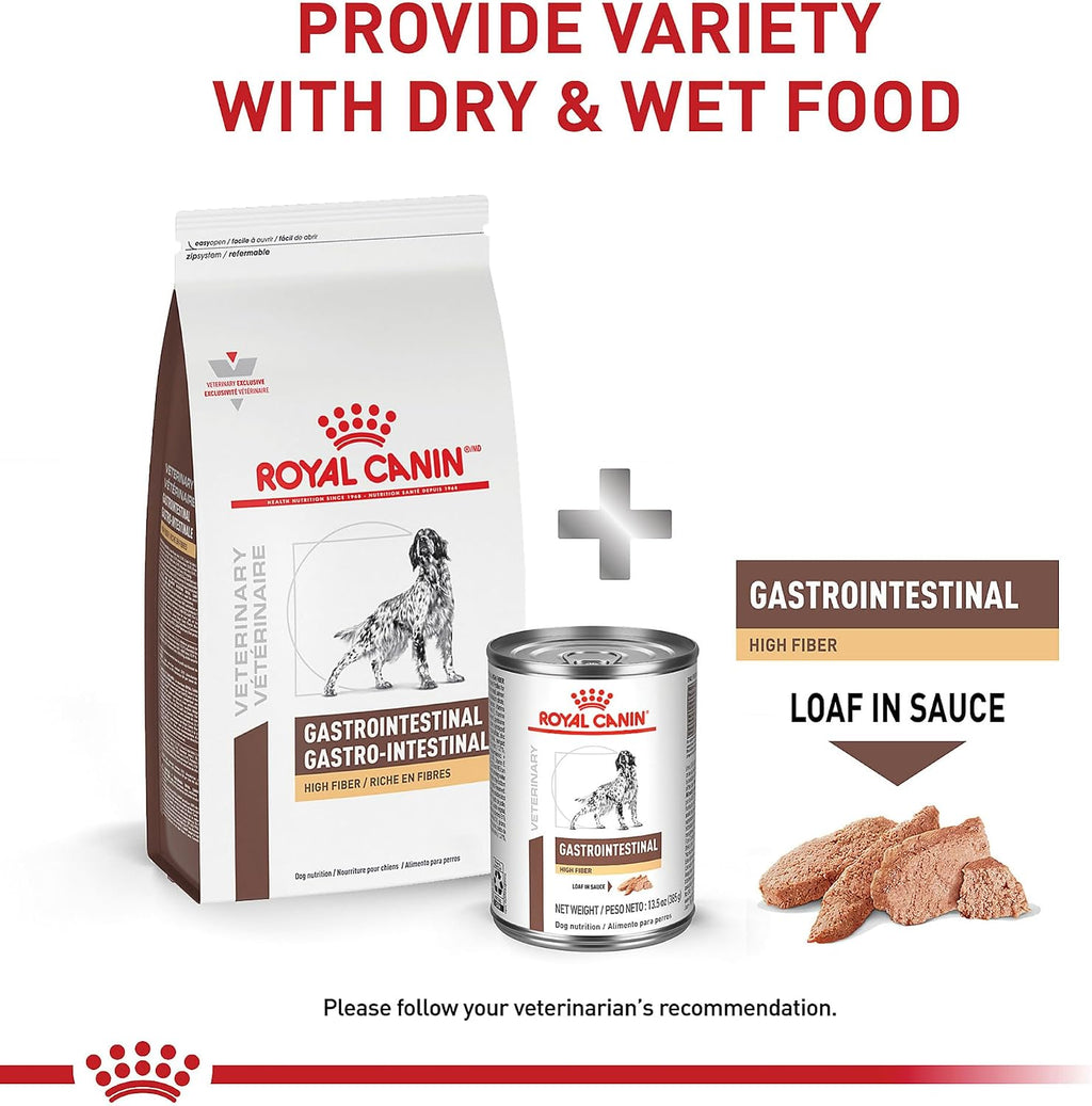 Royal Canin Veterinary Diet Canine Gastrointestinal High Fiber Adult Dry Dog Food, 8.8 lb Bag - Image 9