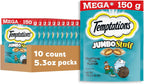 Temptations Jumbo Stuffed Cat Treats, Crunchy and Soft Cat Treats, Tempting Tuna Flavor, 14 oz. Tub - Image 14