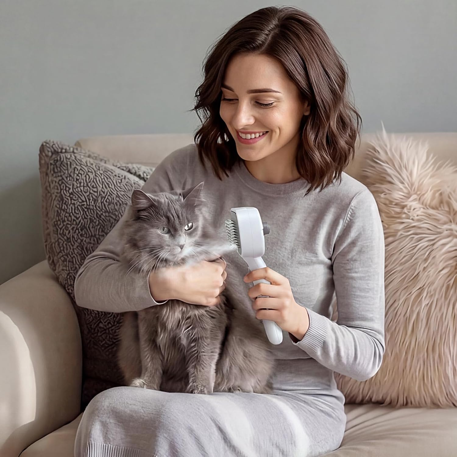 Rechargeable USB port detail of Kinttawam pet grooming brush