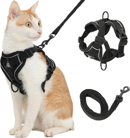 Cat Harness and Leash, Reflective Cat Harness Escape Proof for Walking, Adjustable Kitten Harness and Leash Set, 4 Buckles Easy Control Breathable Cat Vest Harness for All Types of Cats - Image 12