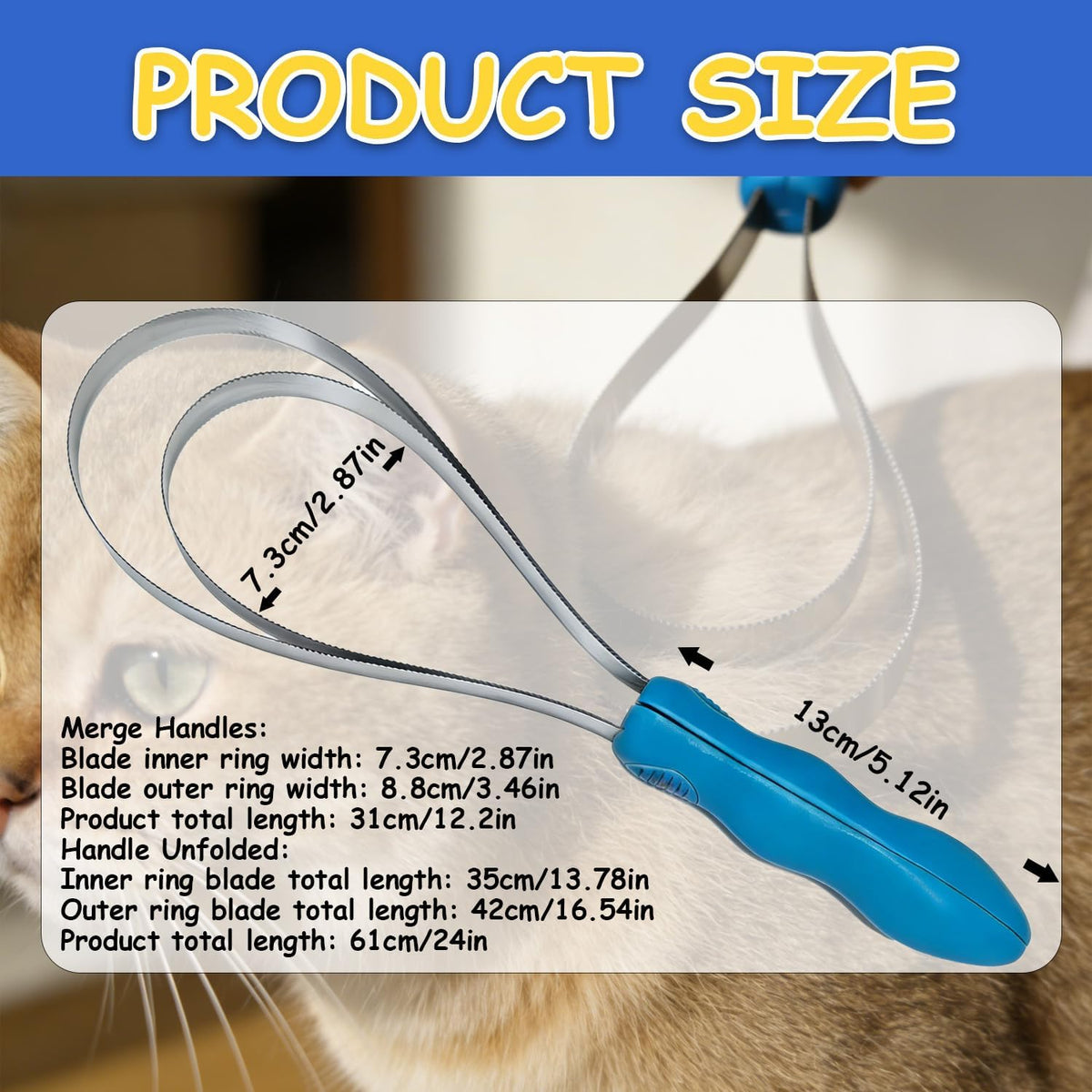 Close up of Youven dual-sided pet grooming blade teeth