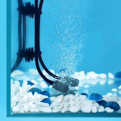 Premium aquarium check valves and durable air stones included in the AQUANEAT setup.