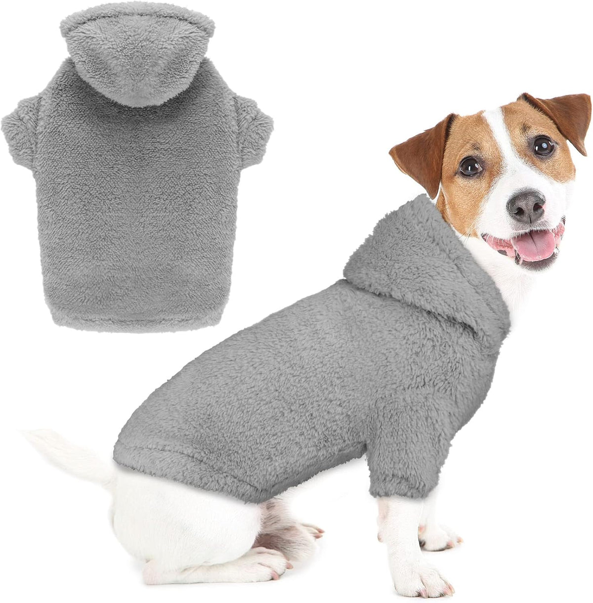 Fuzzy Dog Sweaters for Large Dogs Pet Hoodie Clothes Warm Soft Pet Coats Hooded Sweatshirt Dog Hoodie for Large Dogs(Pink-L) - Image 13