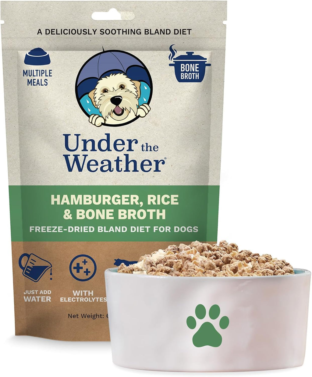 Under the Weather Bland Diet for Dogs | Easy to Digest for Sick Dogs | Always Be Ready | Contains Electrolytes - All Natural Freeze Dried 100% Human Grade Meats | 2 Pack - Chicken, Rice - 6oz - Image 9