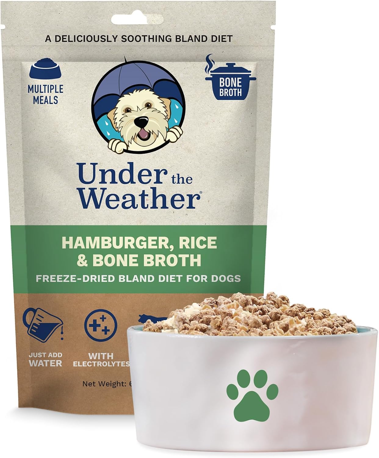 Under the Weather Bland Diet for Dogs | Easy to Digest for Sick Dogs | Always Be Ready | Contains Electrolytes - All Natural Freeze Dried 100% Human Grade Meats | 2 Pack - Chicken, Rice - 6oz - Image 9