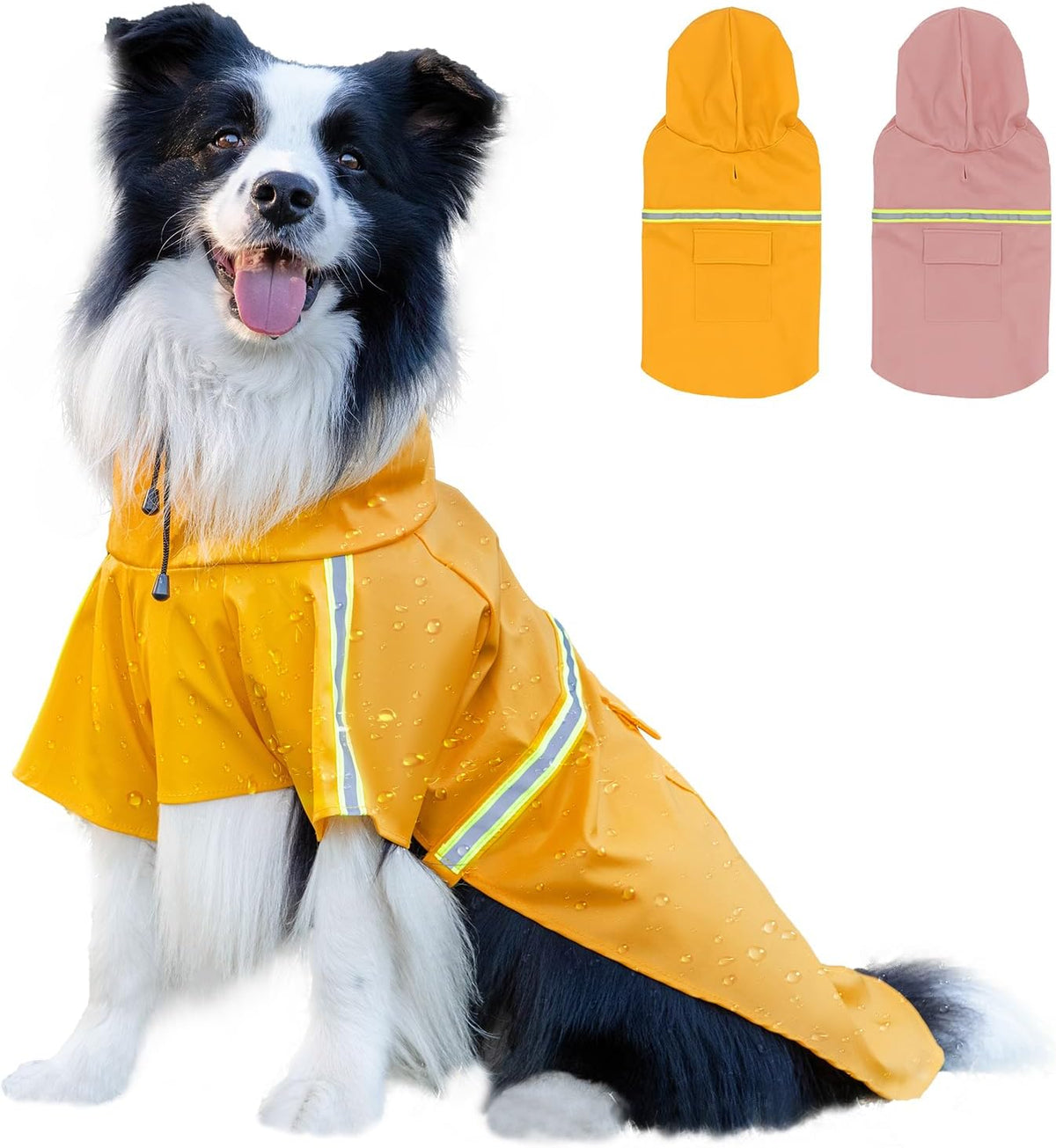 Dog Raincoat,Dog Rain Jacket Poncho with Hood and Leash Hole(Dinosaur,S) | Windproof,waterproof,leash loop,adjustable,dinosaur design - Image 10