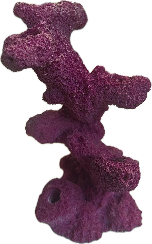 Ocean Aquaria 10 Hole Torch Tower Coral Frag Plug Rack in coralline purple front view showing vertical mounting holes