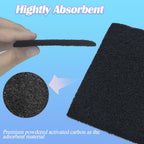 Delapan NewKe cat litter box charcoal filters showing a pack of six high-density odor control pads.