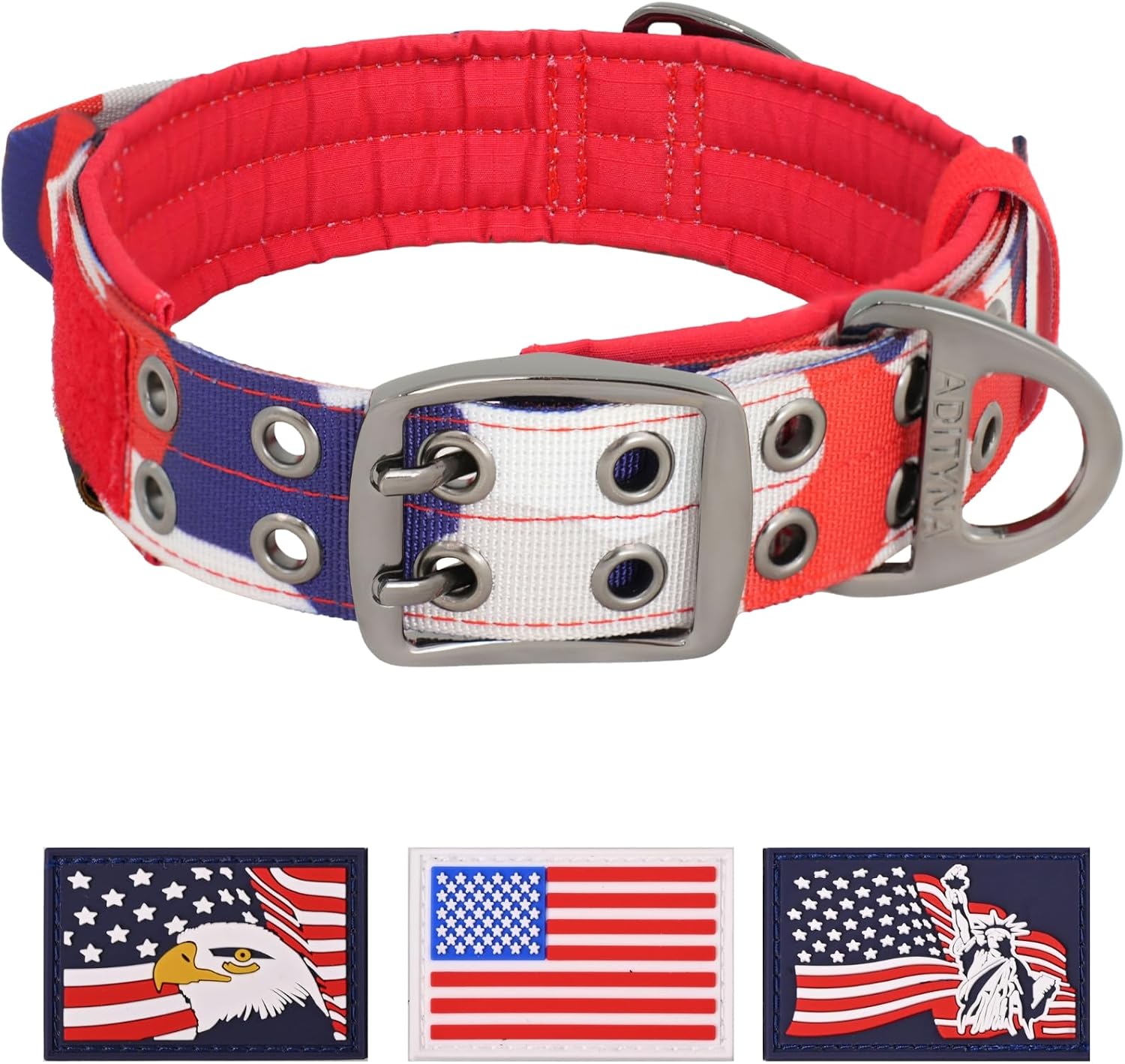 ADITYNA Heavy Duty Dog Collar for Large Dogs - Reflective Collar with Handle for Training, and Walking - Wide, Thick, Tactical, Soft Neoprene Padded - Image 15
