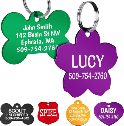 GoTags Dog Tags, Personalized Engraved Dog and Cat ID Tags for Pets, Custom Engraved on Both Sides, Various Shapes Including Bone, Round, Heart, Bow Tie, Star, and Badge (Large - Pack of 1) - Image 13
