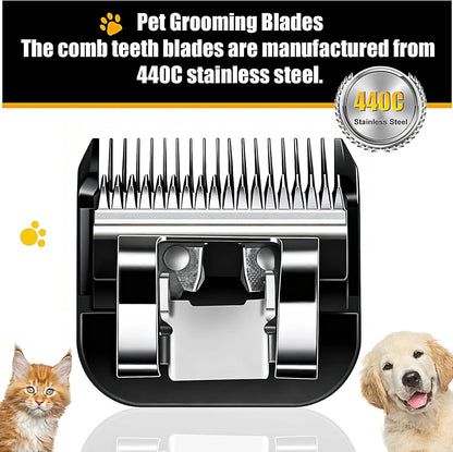 Audoc black ceramic pet clipper blade 6.3mm size close up details