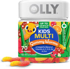 OLLY Kids Multivitamin Gummy Worms front bottle view for daily wellness.