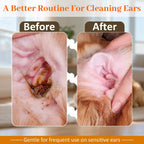 Close up of Tovaginsh pet ear cleanser liquid texture