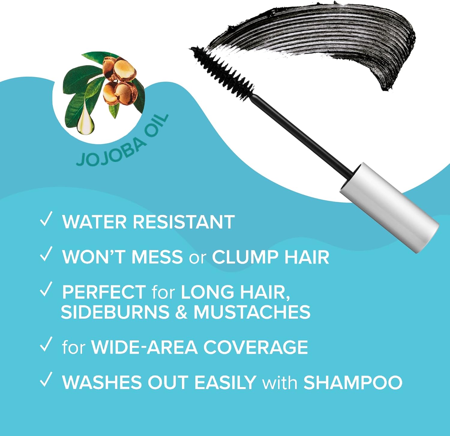 RED by KISS Quick Cover black hair color touch up brush for roots