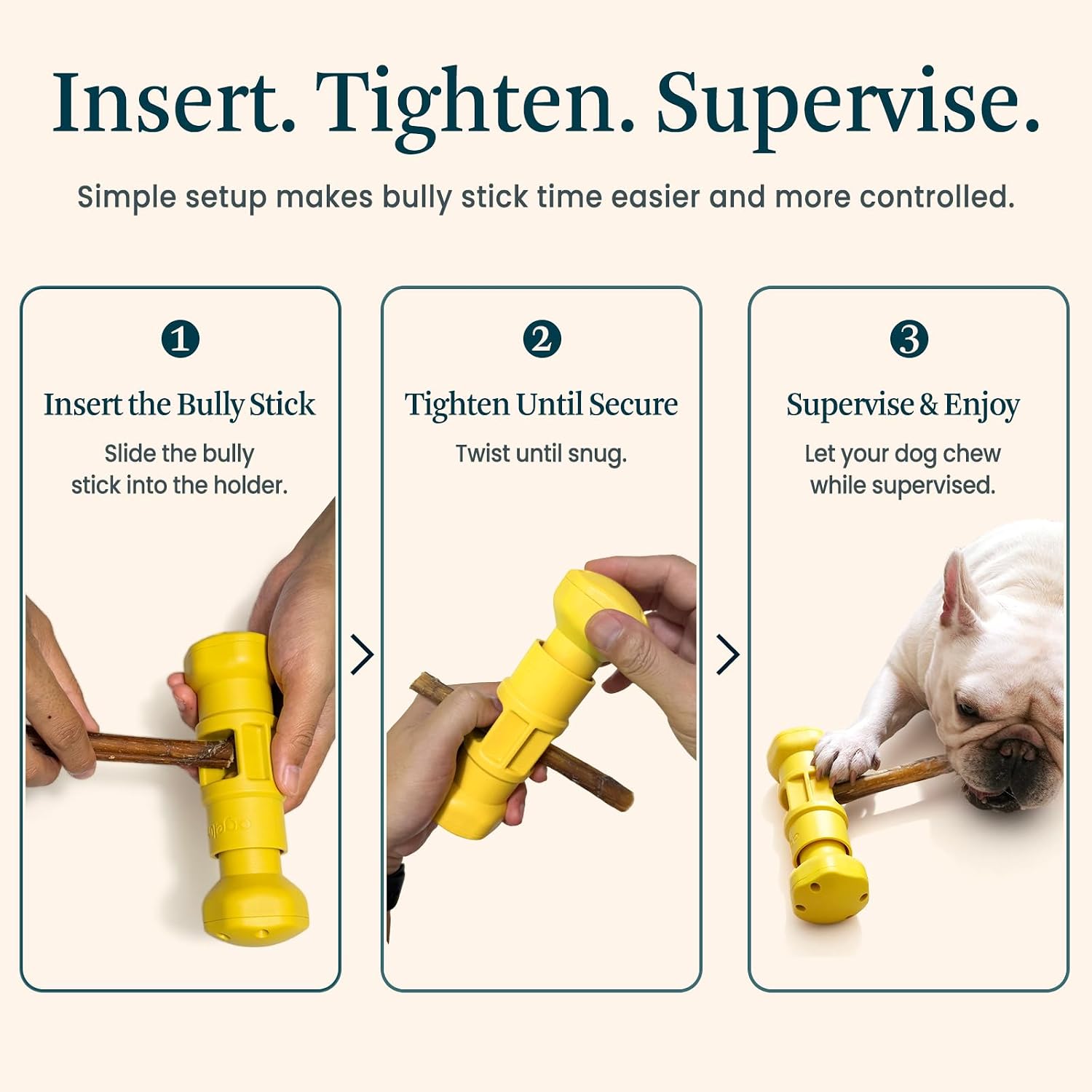 Top view of Agelux dog safety device for treats