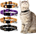 4 Pack Kitten Collars, Breakaway Kitten Collar with Bell, Floral - Image 15