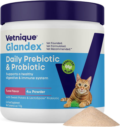 Vetnique Glandex for Cats, Anal Gland Powder & Fiber Supplement for Scooting, Probiotics for Cats with Pumpkin, Digestive Enzymes, Healthy Anal Gland Support (4oz, Anal Gland Powder - Tuna) - Image 10