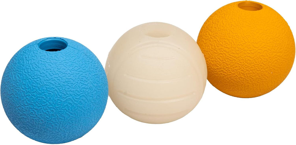 Amazon Basics Interactive Bouncy Durable Rubber Dog Toy Balls, Glow, 2.5 inch, Beige, Pack of 3 - Image 9
