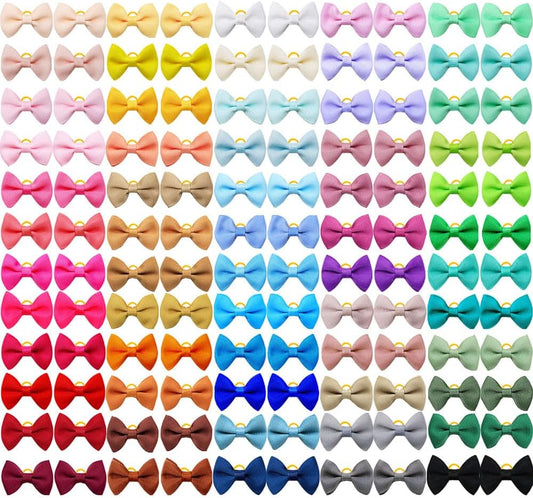Senniea 100 Piece Pet Hair Bows front view showing vibrant colors