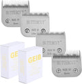 Geib Buttercut Stainless Steel 4 Piece Clipper Blade Kit front view showing professional packaging.