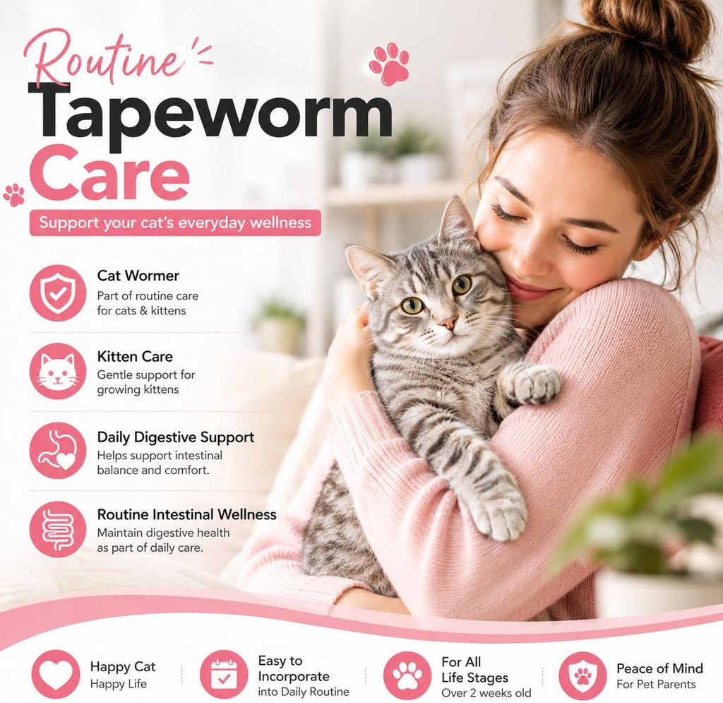 Authentic USA imported liquid cat dewormer oral suspension bottle layout