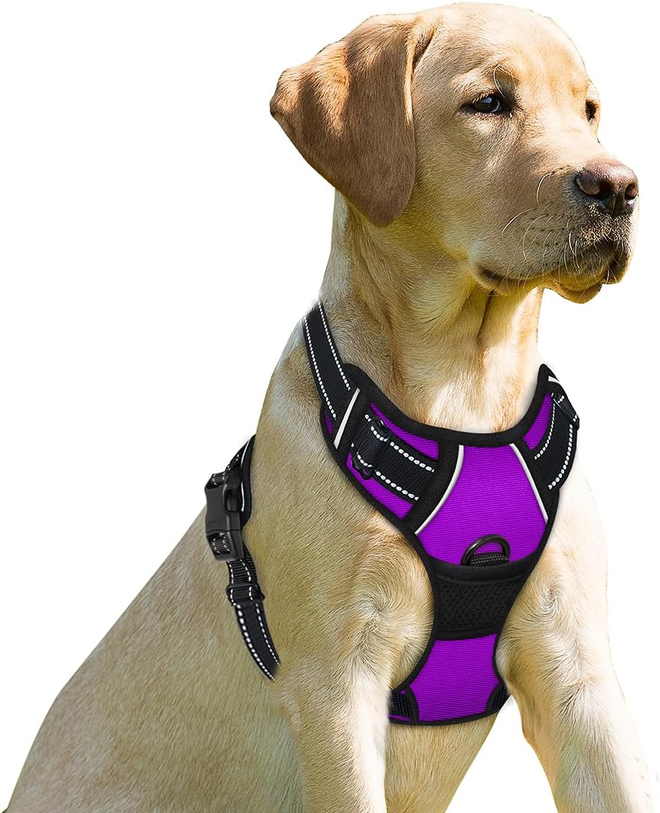 BARKBAY No Pull Dog Harness Front Clip Heavy Duty Reflective Easy Control Handle for Large Dog Walking(Black,L) - Image 15