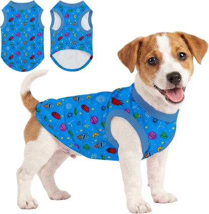 Dog Shirt for Small Medium Dogs, Lightweight Dog Tshirt for Summer, Dog Shirts Sleeveless Soft Stretch for Daily Wear,Independence Day Medium - Image 12