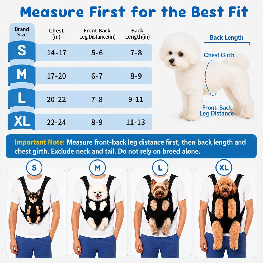 Mosago adjustable dog backpack carrier padded shoulder straps