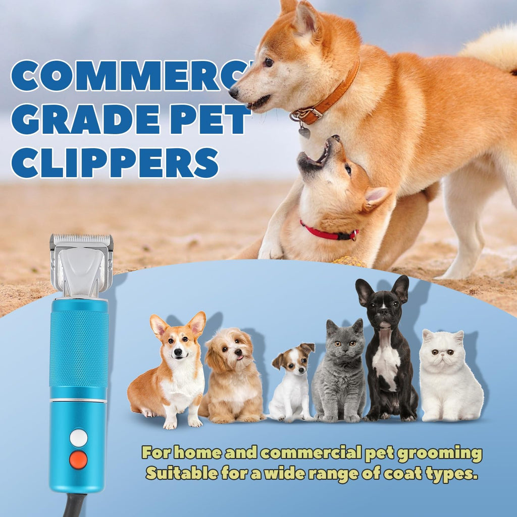 Luzrise high power corded dog clippers being prepared for a home pet grooming session