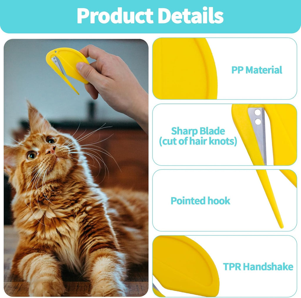 Ergonomic handle of Aecsze dog and cat knotting comb