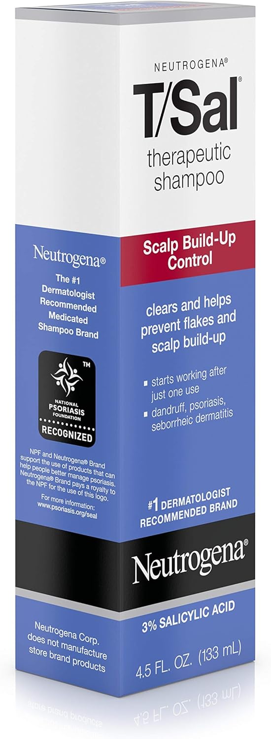 Neutrogena T/Sal Therapeutic Shampoo, Scalp Build-Up Control 4.5 oz, 130 fl oz - Image 6